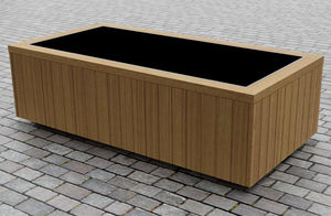 oak planter / hardwood / larch / rectangular