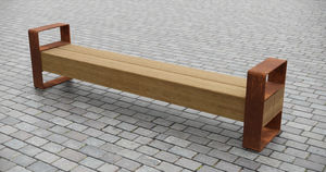 contemporary public bench