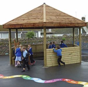 wooden gazebo