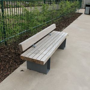 contemporary public bench