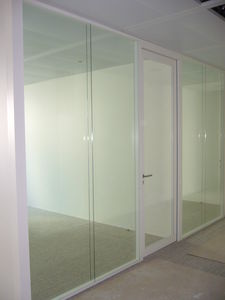 interior door / swing / aluminum / acoustic