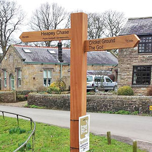 wooden signboard