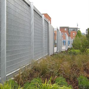 metal grid fence