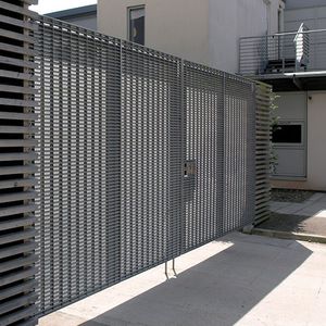 public space fence / for industrial applications / louvered / galvanized steel