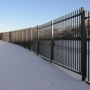 public space fence / with bars / galvanized steel / modular