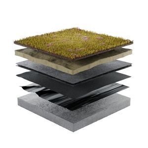 flat green roof system 1