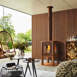 wood-burning fireplace