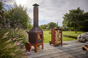 outdoor fireplace