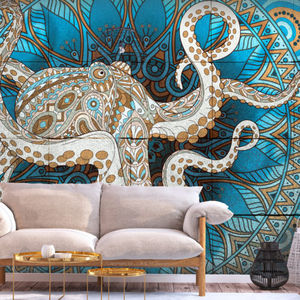 contemporary wallpaper / animal motif / non-woven