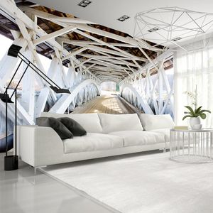 contemporary wallpaper / patterned / 3D effect / white