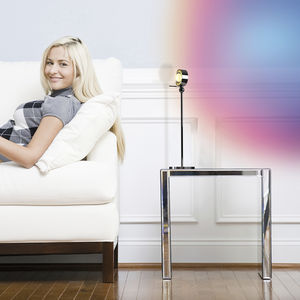 table lamp / contemporary / metal / glass