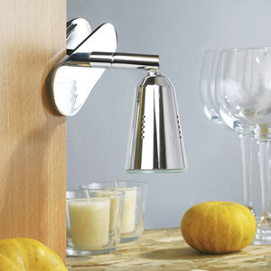 contemporary wall light / stainless steel / opalescent glass / LED