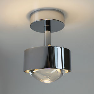 contemporary ceiling light / round / glass / metal