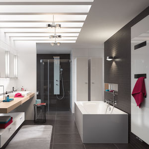 contemporary wall light / metal / glass / LED