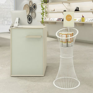free-standing display rack / metal / for shops / for hairdressers