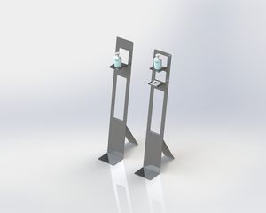 floor-standing hand sanitizer dispenser