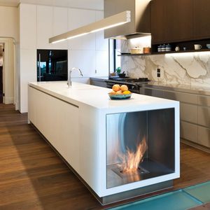 bioethanol fireplace / contemporary / closed hearth / built-in