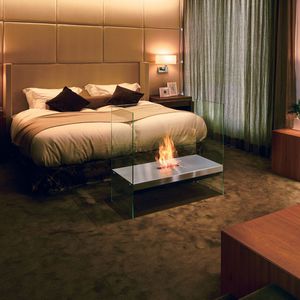 bioethanol fireplace / contemporary / open hearth / central