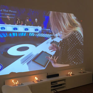 bioethanol fireplace / contemporary / open / 3-sided