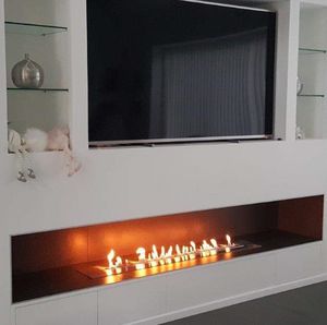 bioethanol fireplace / contemporary / open hearth / built-in