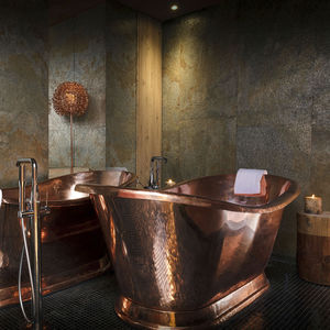 free-standing bathtub / oval / copper