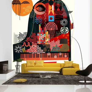 contemporary wallpaper / geometric pattern / abstract motif / washable