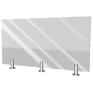 tempered glass facing barrier