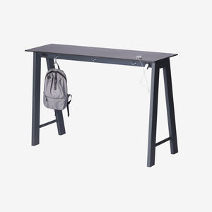 contemporary high bar table / powder-coated steel / metal base / rectangular