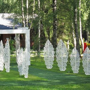 powder-coated steel sculpture