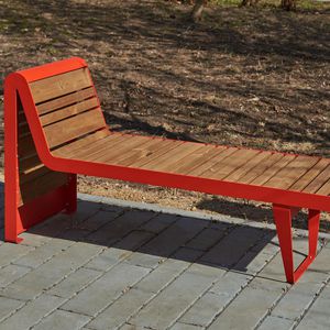 contemporary sun lounger / galvanized steel / powder-coated steel / for public spaces