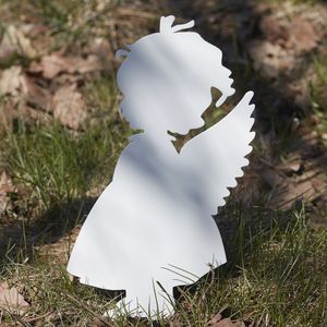 painted metal sculpture / outdoor / garden / for public spaces
