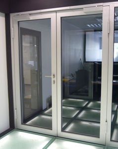 indoor door / swing / aluminum / security