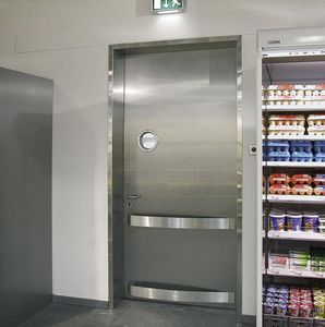 service door / swing / stainless steel / waterproof