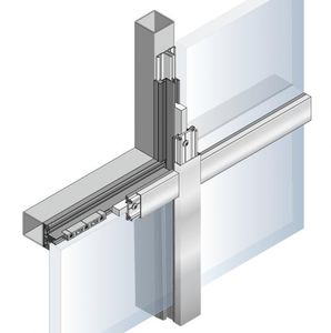 panel curtain wall / metal and glass / with integrated insulation