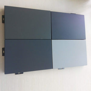 panel cladding / aluminum / smooth / gray