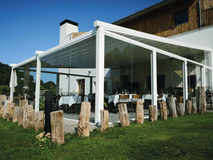 wall-mounted pergola