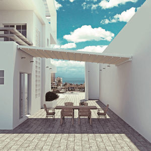 wall-mounted pergola