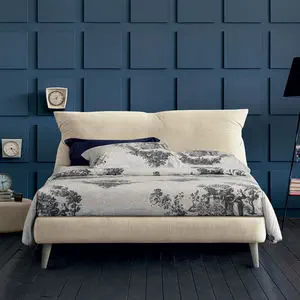 Double bed - FANNY - OGGIONI - traditional / upholstered / with 
