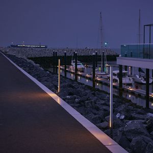 urban bollard light / contemporary / stainless steel / LED