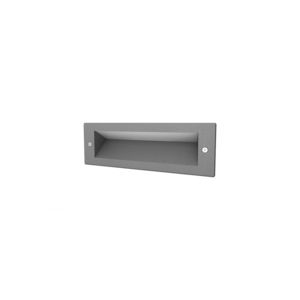 recessed wall light fixture / LED / rectangular / outdoor