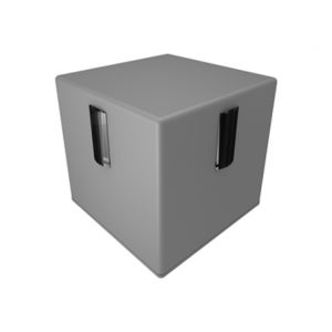 contemporary wall light / outdoor / cast aluminum / stainless steel