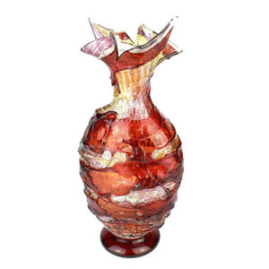 contemporary vase / blown glass / crystal / Murano glass