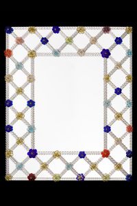wall-mounted mirror / venetian style / rectangular / Murano glass
