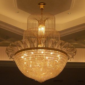 traditional chandelier / stainless steel / crystal / commercial