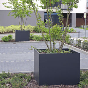 concrete planter / composite / square / high-resistance