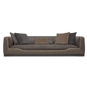 contemporary sofa / leather / 4-seater / brown