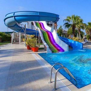 Curved water slide - TWISTER - Aquaslide - for water park / multiple ...