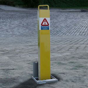 security bollard / access control / galvanized steel / retractable
