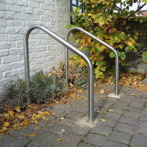 floor-mounted bike stand / galvanized steel / stainless steel / for public spaces