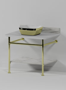 chrome washbasin stand